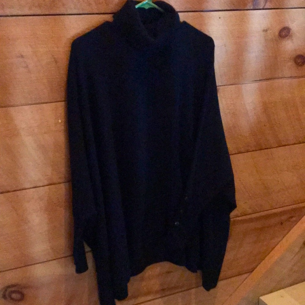 Black Turtleneck sweater poncho-style